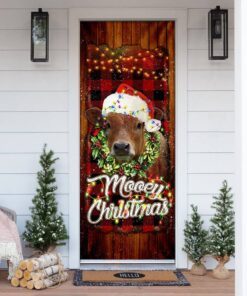Happy Mooey Christmas Door Cover