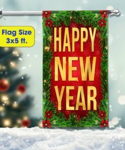happy new year christmas flag tqn581f 2699
