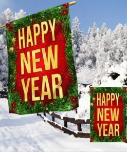 happy new year christmas flag tqn581f 6553