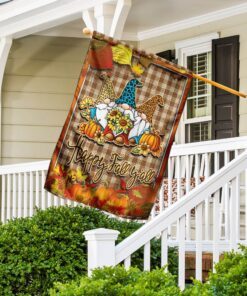 happy thanksgiving gnome flagwix™ happy fall you all flag 6508