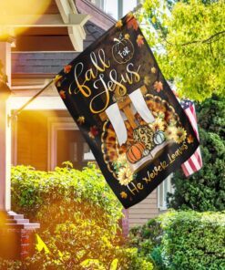 Happy Thanksgiving Jesus Flagwix™ Fall For Jesus He Never Leaves Flag