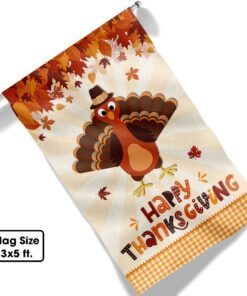 happy thanksgiving turkey flag tqn564f 6575