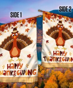 happy thanksgiving turkey flag tqn564f 6621