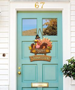 happy thanksgiving turkey wooden sign decor tqn441wd 4782