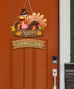 happy thanksgiving turkey wooden sign decor tqn441wd 8047