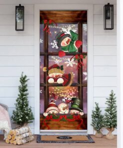 Happy Three Snowmen Door Cover