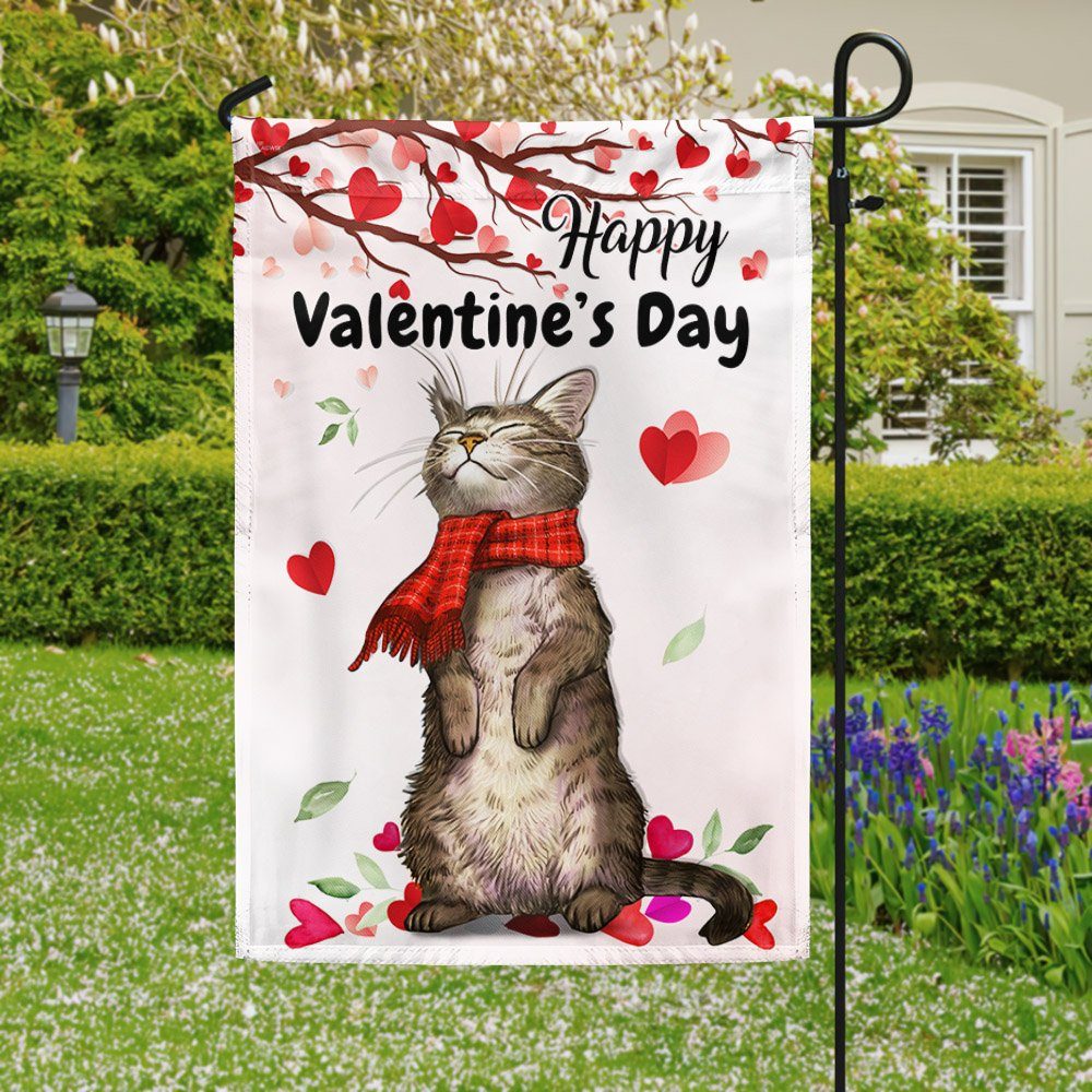 Happy Valentine's Day Cat Flag TQN838F