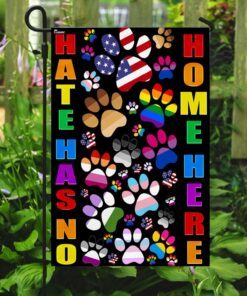 hate has no home here lgbt cat paws flag 5455