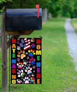 hate has no home here lgbt cat paws flag 8809