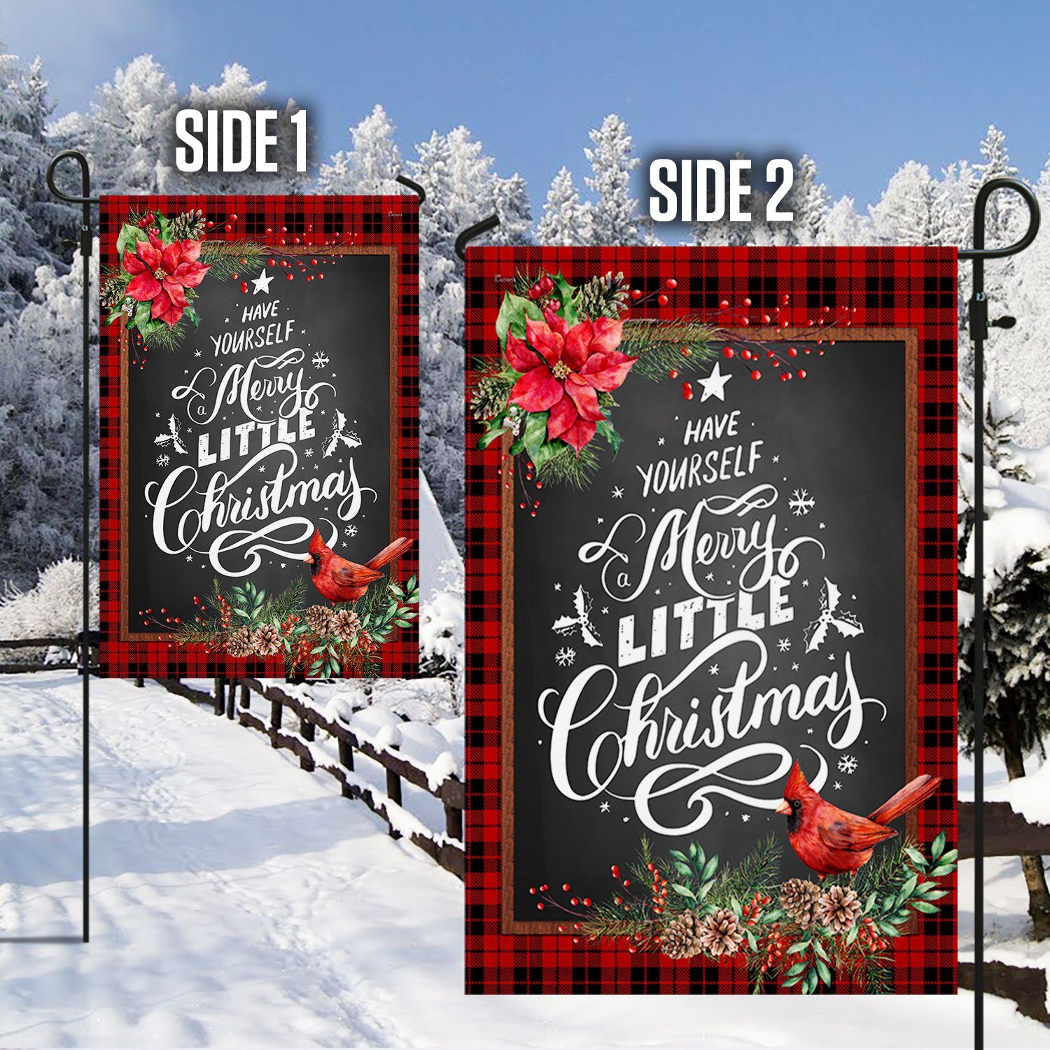 Have Yourself A Merry Little Christmas Garden Flag & Mailbox Cover TQN621MF - Image 5