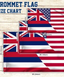 hawaii american flag hawaiian us grommet flag qtr287gf 5213