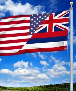 hawaii american flag hawaiian us grommet flag qtr287gf 8078