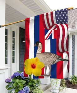 hawaii state hibicus flower and nene flag mln1141fv40 2982