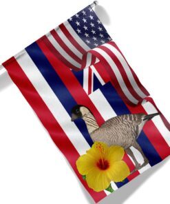 hawaii state hibicus flower and nene flag mln1141fv40 3661