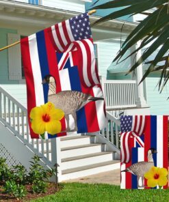 hawaii state hibicus flower and nene flag mln1141fv40 6762
