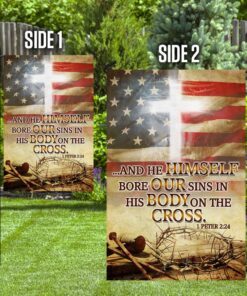 he himself bore our sins in his body on the cross flag 3676
