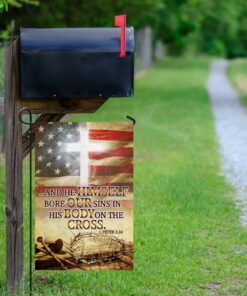he himself bore our sins in his body on the cross flag 7136
