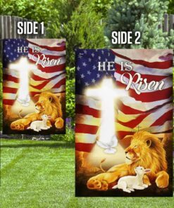 he is risen lion and lamb flag 4863
