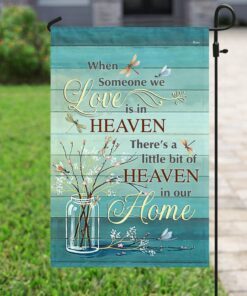 Heaven In Our Home Dragonfly Flag