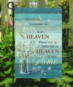 heaven in our home dragonfly flag 2839