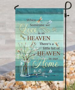 heaven in our home dragonfly flag 5439