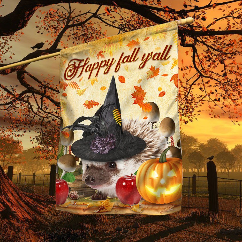 Hedgehog Flag Happy Fall Y'all LNT538F
