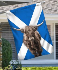 highland cattle scotland flag lnt254f 7385