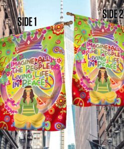 hippe peace namaste flag imagine all the people living life in peace nnt433f 3856