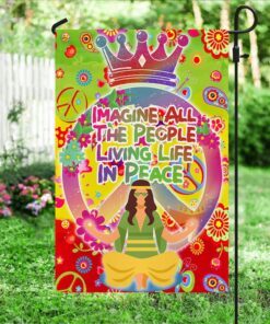 hippe peace namaste flag imagine all the people living life in peace nnt433f 4923