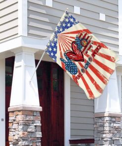 hippie. peace love america flag 3109