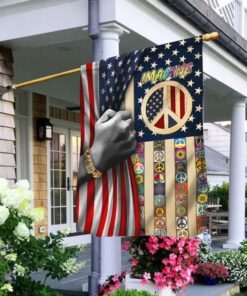 Hippie American Flag Hippie Peace Sign LHA2092F