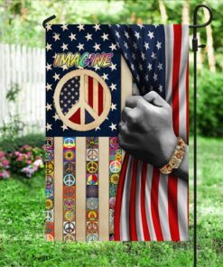 hippie american flag hippie peace sign lha2092f 7503