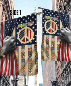 hippie american flag hippie peace sign lha2092f 8456