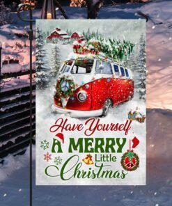 hippie christmas flag have yourself a merry little christmas ddh2973f 1422