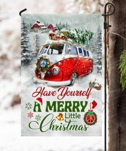 hippie christmas flag have yourself a merry little christmas ddh2973f 1831