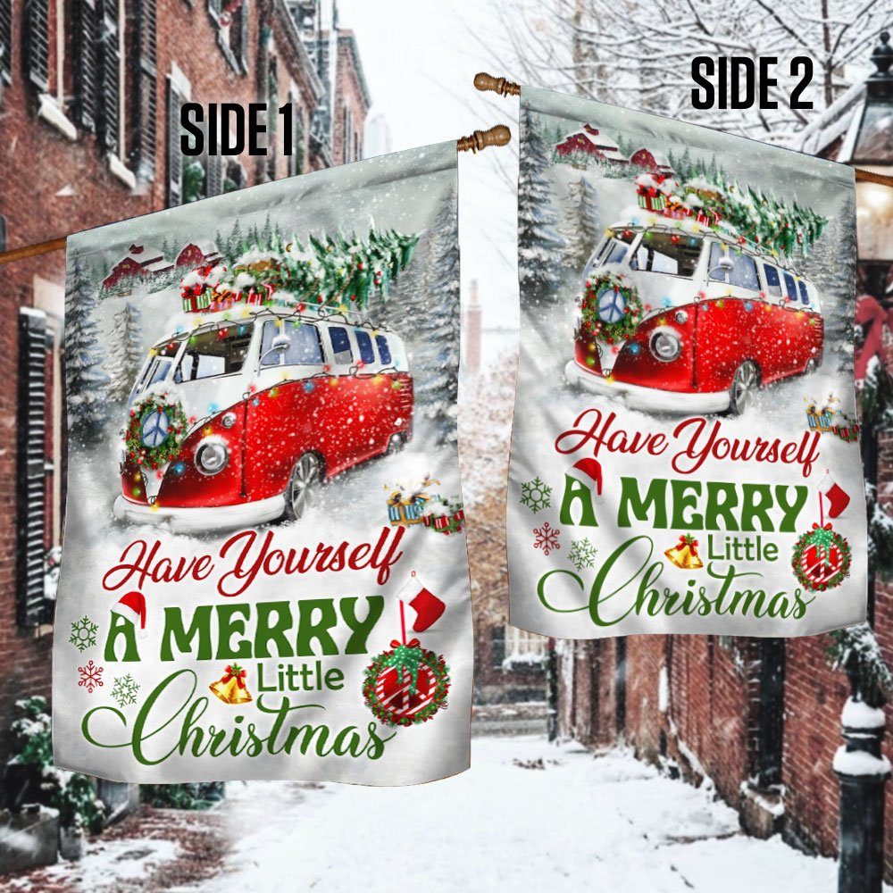 Hippie Christmas Flag Have Yourself A Merry Little Christmas DDH2973F - Image 3