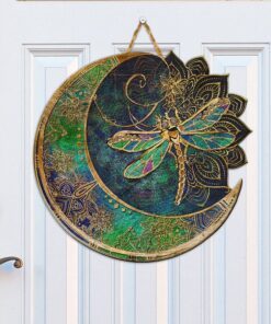 Hippie Custom Wooden Sign Dragonfly ANL152WD