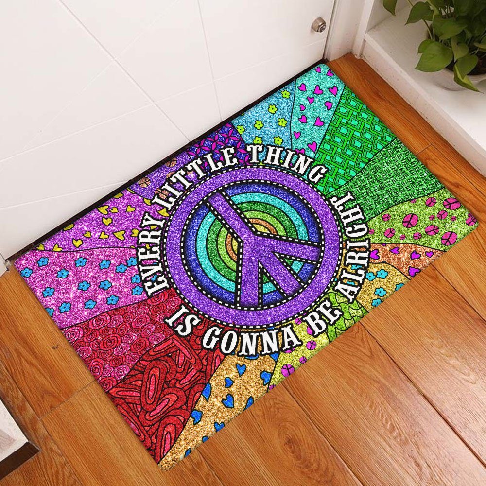Hippie Doormat Every Little Thing Is Gonna Be Alright TRN1460DM - Image 5
