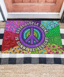 hippie doormat every little thing is gonna be alright trn1460dm 8095