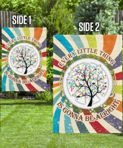 hippie every little thing is gonna be alright flag 1489