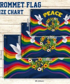 hippie flag dove peace hippie grommet flag qtr94gf 4779