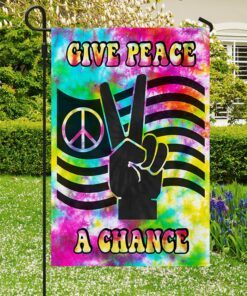 hippie flag give peace a chance mlh1921f 4458