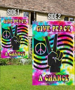 hippie flag give peace a chance mlh1921f 4645