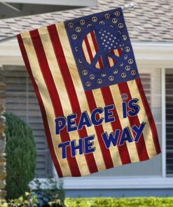 Hippie Flag Hippie Peace Sign Peace Is The Way MLH1830F