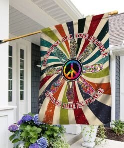 Hippie Flag Imagine All The People Living Life In Peace ANT220F