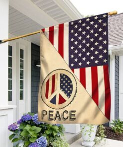 Hippie Flag Peace Hippie American US Flag TRL1622F
