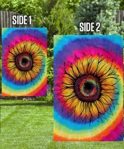 hippie flag tie dye hippie sunflower tqn241f 2653