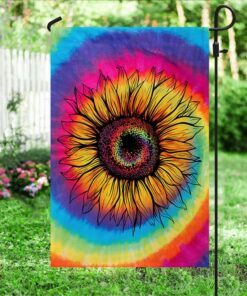 hippie flag tie dye hippie sunflower tqn241f 5392