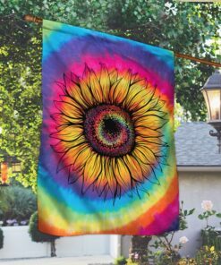 hippie flag tie dye hippie sunflower tqn241f 7309