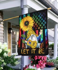 Hippie Gnome. Let It Be Flag